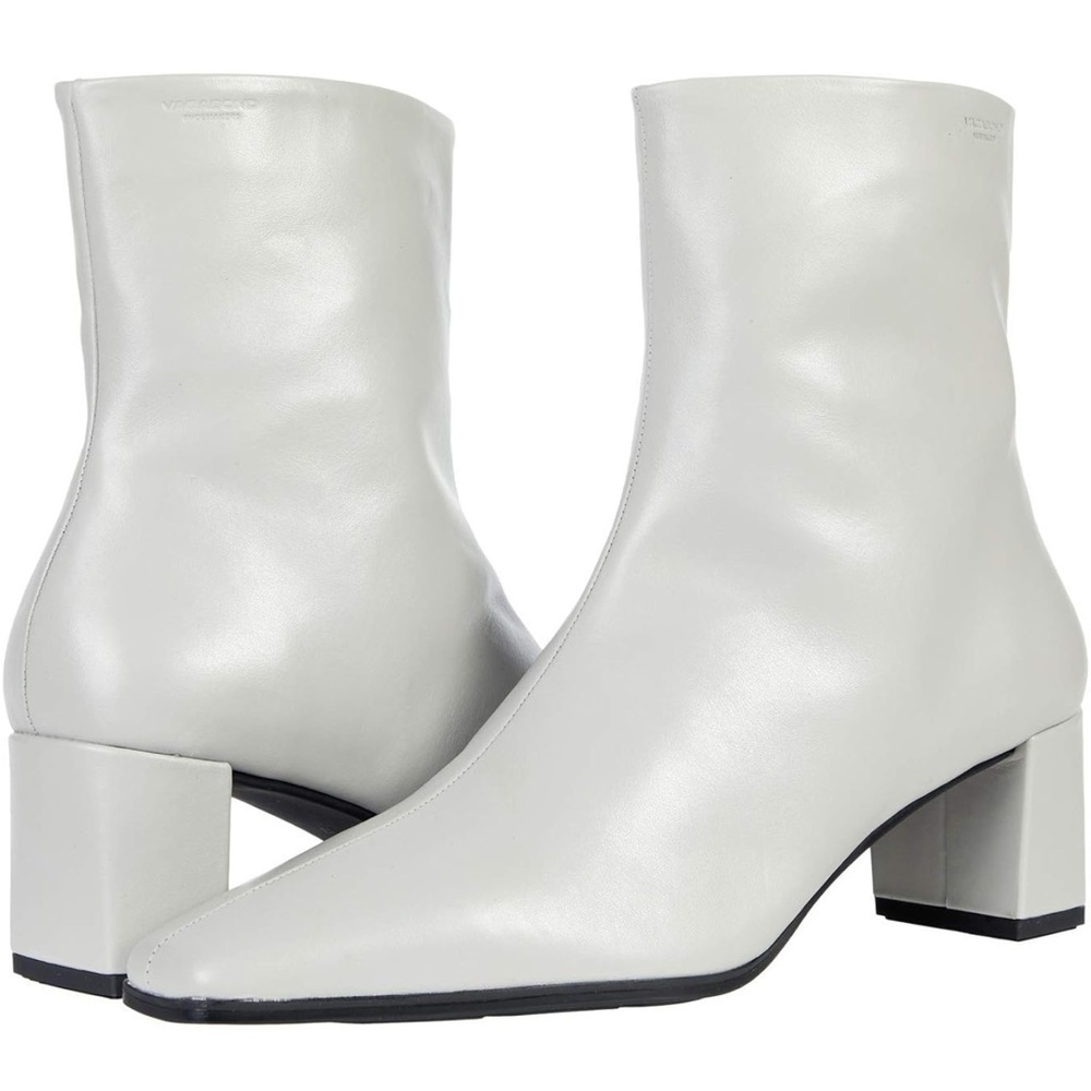 Vagabond Tessa sz 40 Gray ‘Steel’ Square Toe Boot with Block Heel, New in Box